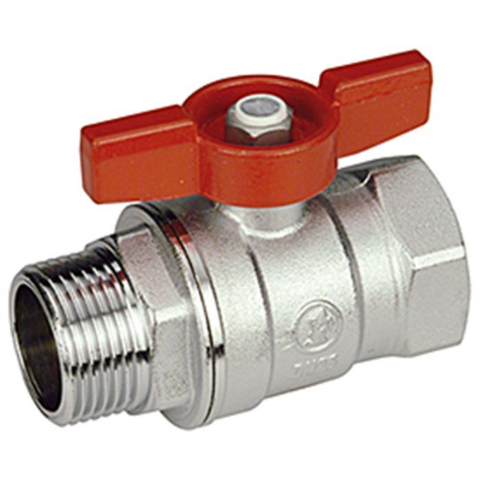Robinet Cu Sfera Scirocco Pt Apa F/f 3/4" Iso228, Fluture Rosu