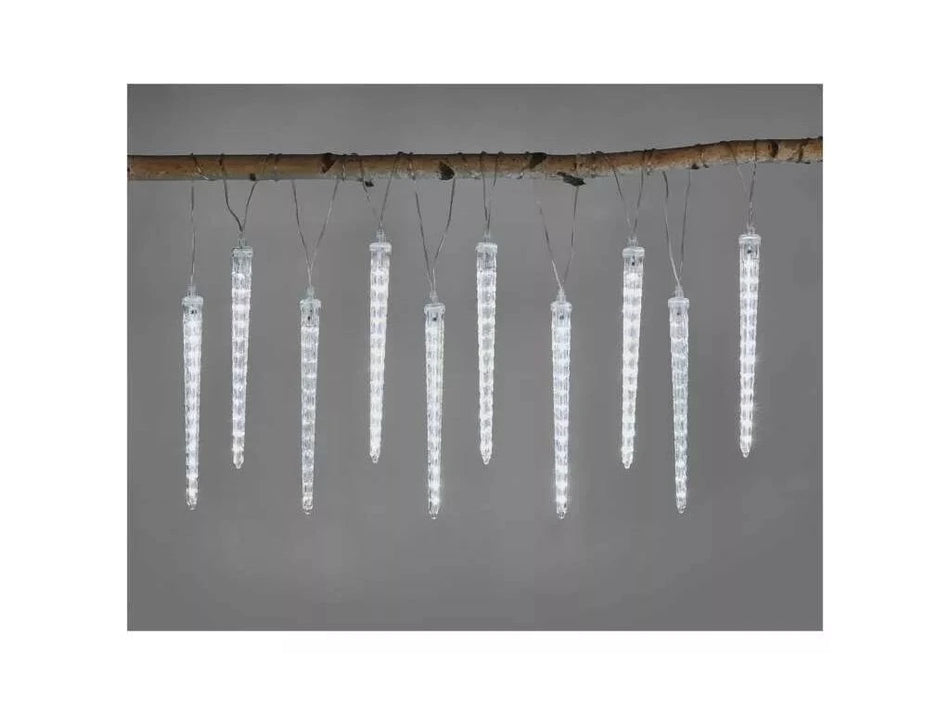 Decoratiuni - 140 Led 10x Turturi 29 Cm 3,6 M, Alb Rece, Ip44