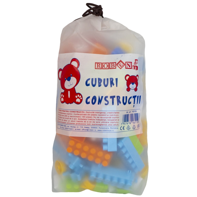 Cuburi Constructii Ambalaj Mare, 320 Piese/570g 16127 Robentoys