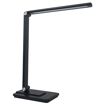Lampă birou smart LED 8W, încărcare wireless, acumulator, negru Optonica 265