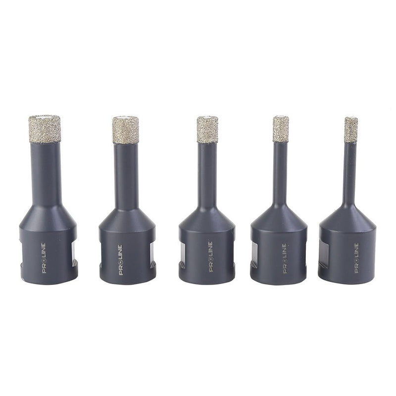 Set carote diamantate cu filet de fixare 5-12 mm pentru găurire uscată, HEX 1/4, PROLINE 27270