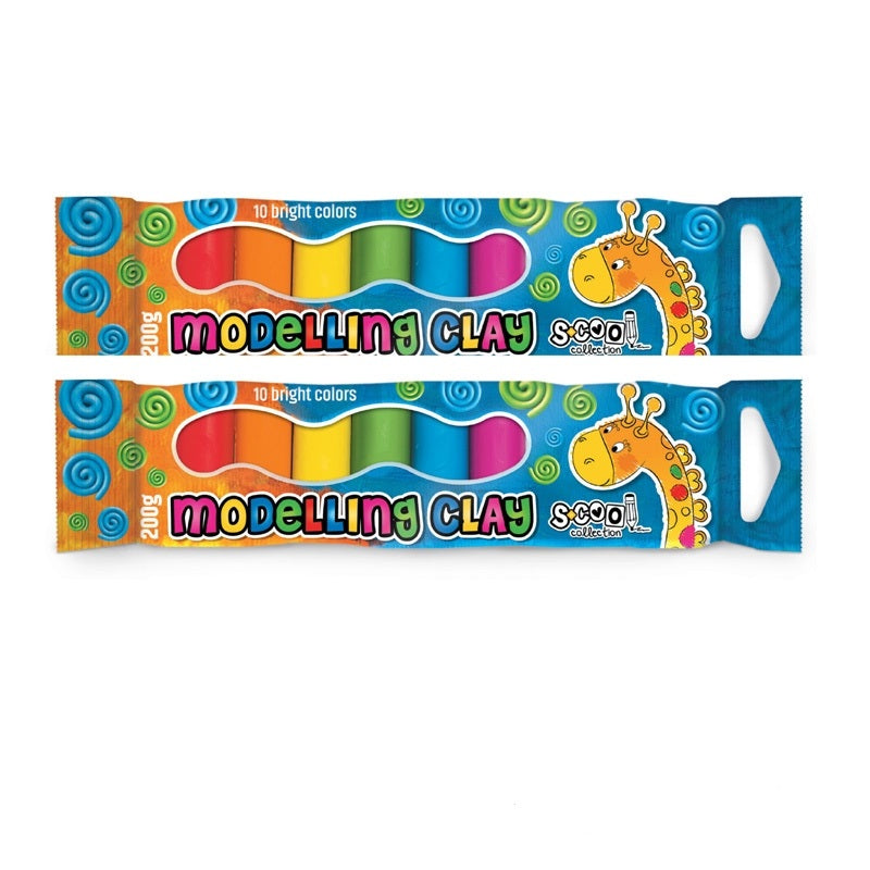 Plastilina, 10 Culori/set, 200g Sc960 S-cool