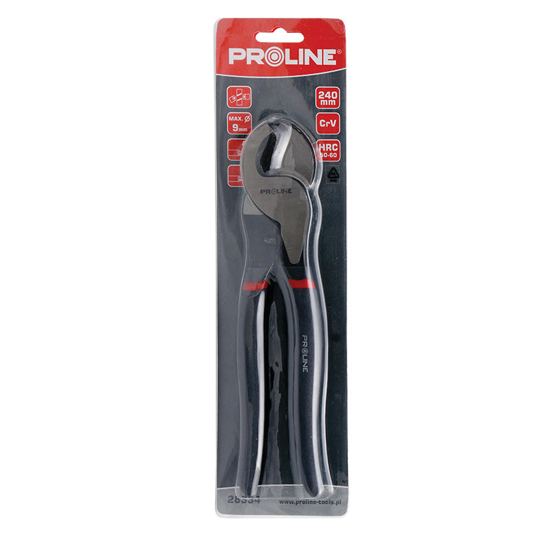 Clește tăiere cablu aluminiu/cupru 9 mm 240 mm, mâner antiderapant PROLINE 28334