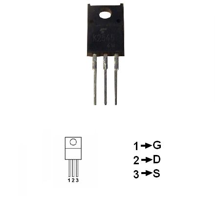 Tranzistor N-FET 600V 6A 40W, tranzistor de putere 2SK2545