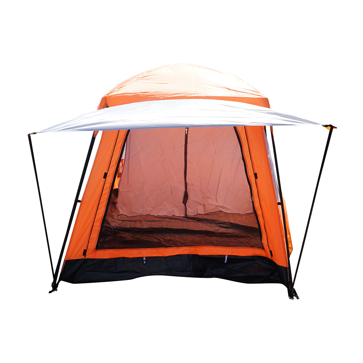 Cort camping 2-4 persoane cu terasa, impermeabil, protectie UV si plasa anti-insecte 330x210x180cm