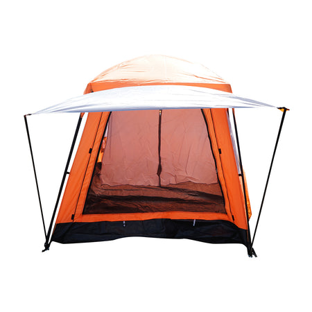 Cort camping 2-4 persoane cu terasa, impermeabil, protectie UV si plasa anti-insecte 330x210x180cm