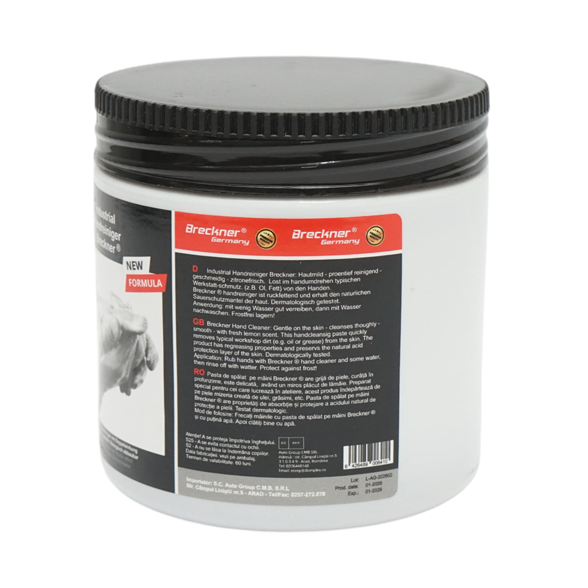 Pastă de spălat mâini industrială lămâie 400 ml Breckner Germany DISBC67