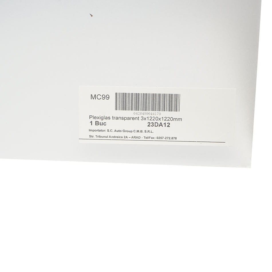 Plexiglas Transparent 3x1220x1220 Mm