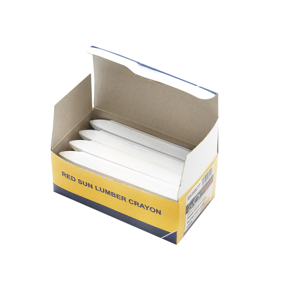 Set cretă industrială albă pentru marcaje pe lemn cu 12 bucăți BK88677