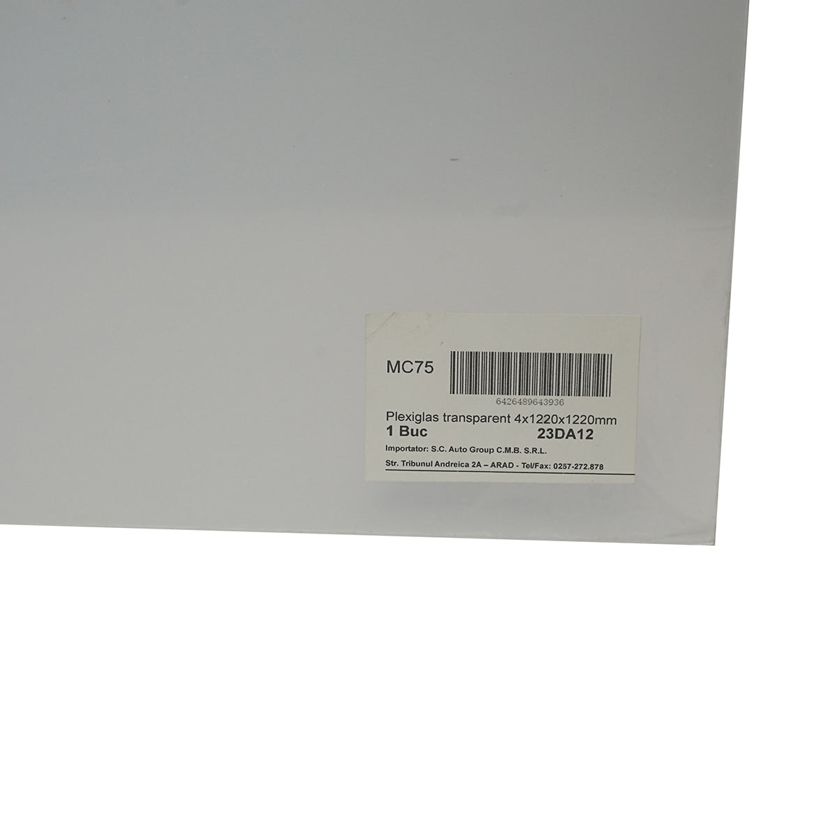 Plexiglas Transparent 4x1220x1220 Mm