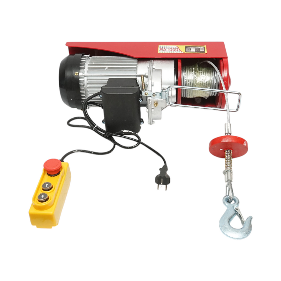 Palan electric/macara 220V/50Hz 1600W, sarcina maxima 500/1000Kg, viteza de ridicare 4-8m/min, inaltime de ridicare 6-12m, protectie IP40