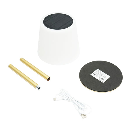 Lampa De Masa Solara2w, Panou Solar 0.7w,  3.7v 1200mah, Auriu