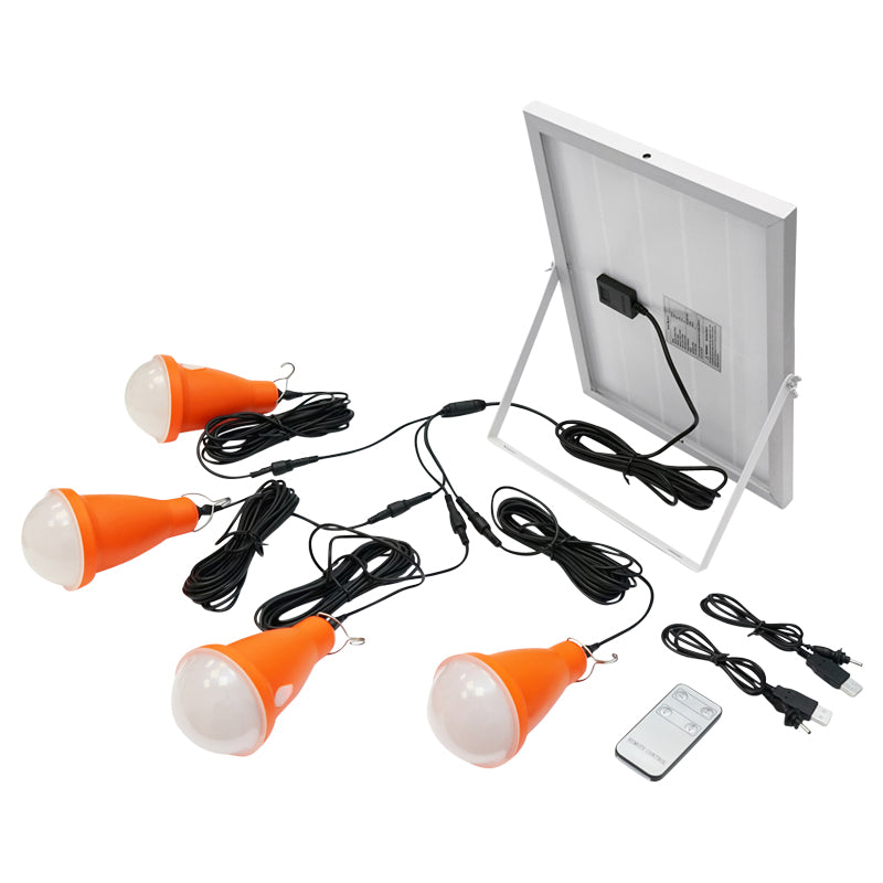 Becuri Led Cu Panou Solar 5v/10w 4 Becuri