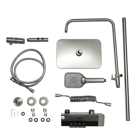 Set Dus Dreptunghiular Multifunctional Cu Termostat, Afisaj Digital