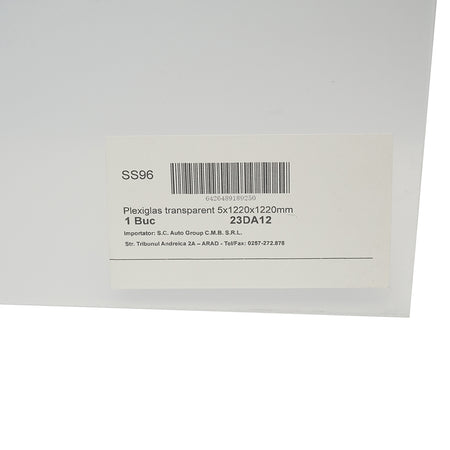 Plexiglas Transparent 5x1220x1220 Mm