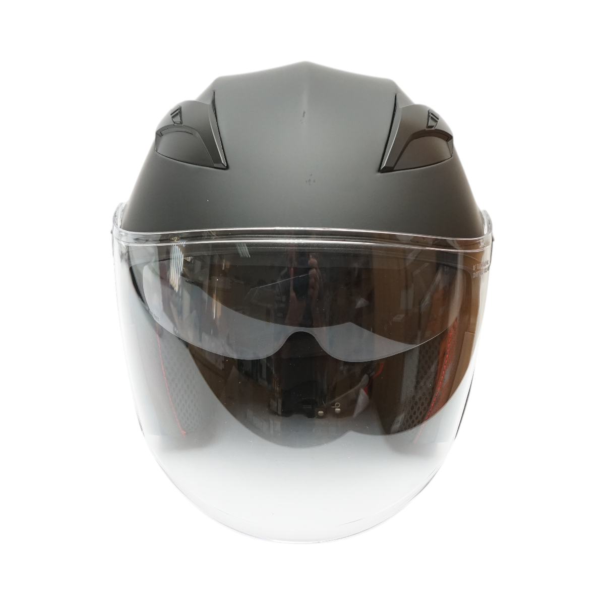 Casca moto tip jet alba, model urban cu viziera transparenta si ochelari de soare, marimea L