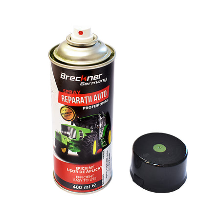 Spray vopsea verde pentru reparații auto, tip Fendt, strat alchidic BK1S125