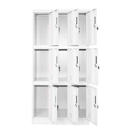 Dulap metalic tip vestiar cu 9 uși securizate 1800×900×450 mm gri Breckner Germany BK92945