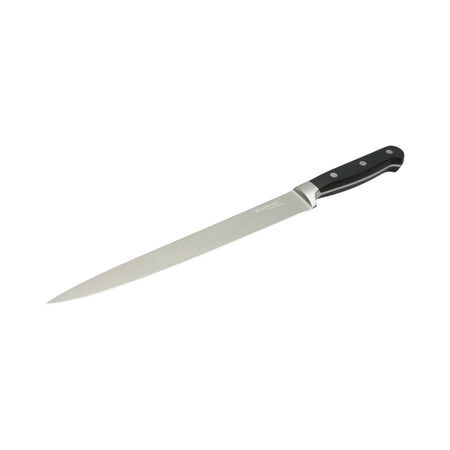Cuțit profesional pentru feliat cu lamă din oțel 5Cr15MoV de 25 cm și mâner ABS negru Breckner Germany AAA410