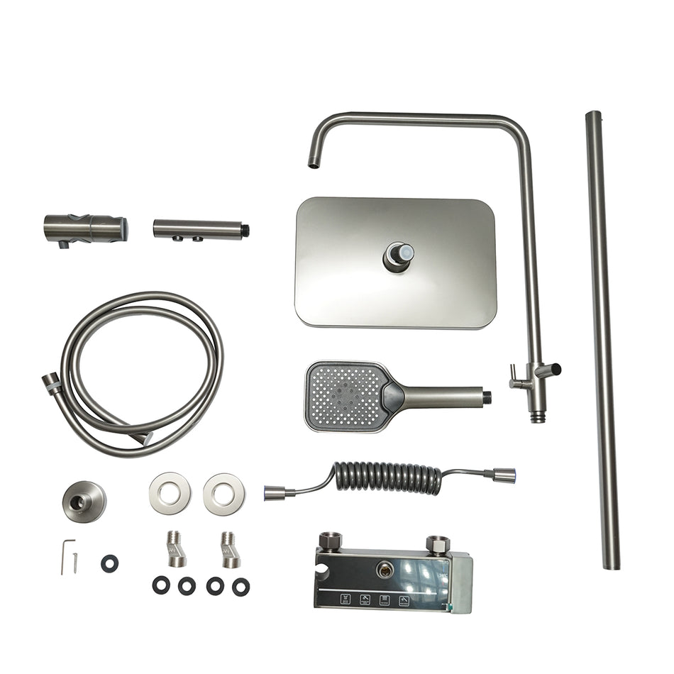 Set Dus Multifunctional Cu Termostat, Afisaj Digital 4 Functii