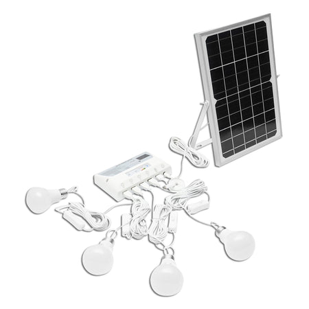 Sistem Iluminat Cu Panou Solar 9v/12w 4 Becuri