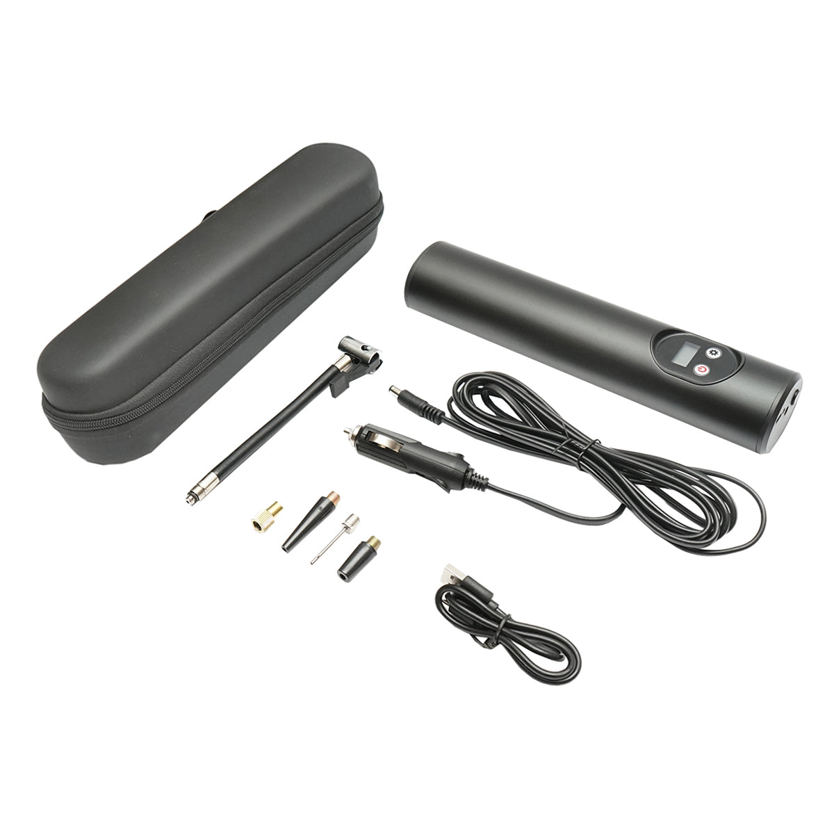 Compresor Aer Portabil Negru 12,4v Baterie 6000am, 250x56x47mm