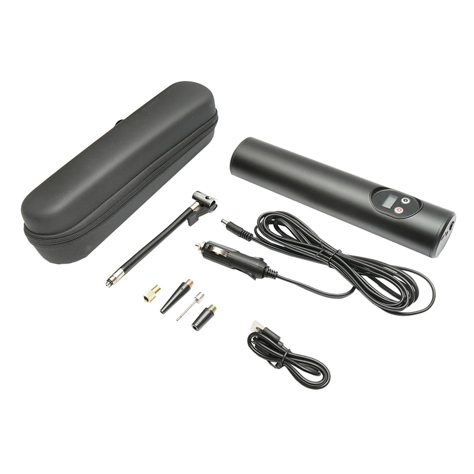 Compresor Aer Portabil Negru 12,4v Baterie 6000am, 250x56x47mm