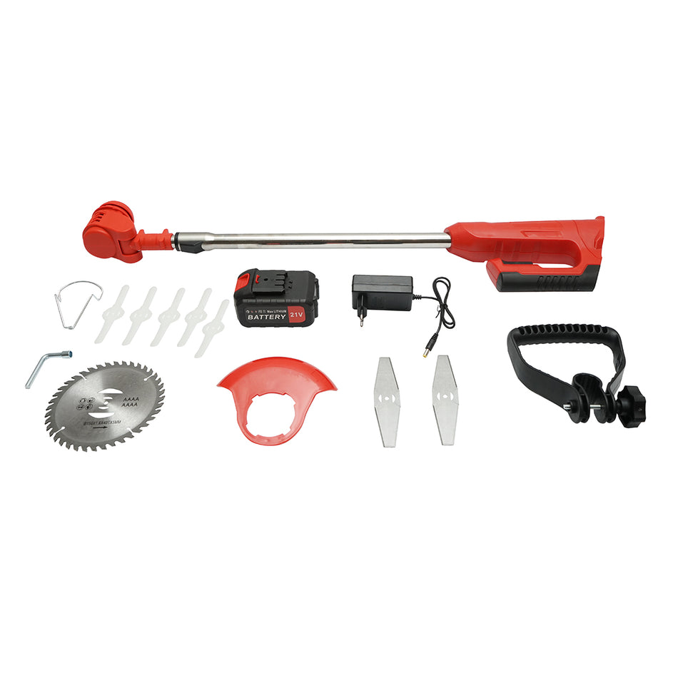 Motocoasa electrica 850W extensibila, baterie litiu 21V/3000 mAh, viteza 18000 r/min accesorii incluse