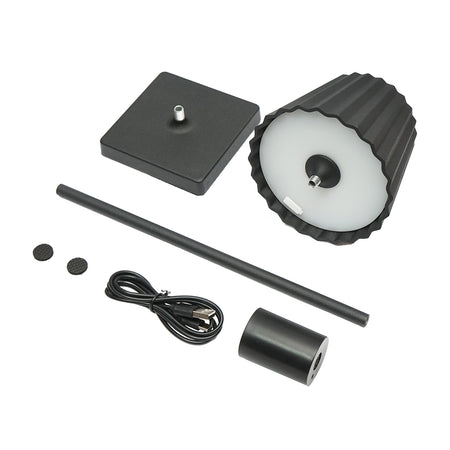 Lampa De Masa Led 3w Reincarcabila, 3.7v 1800mah, Usb 5v 1a, Negru