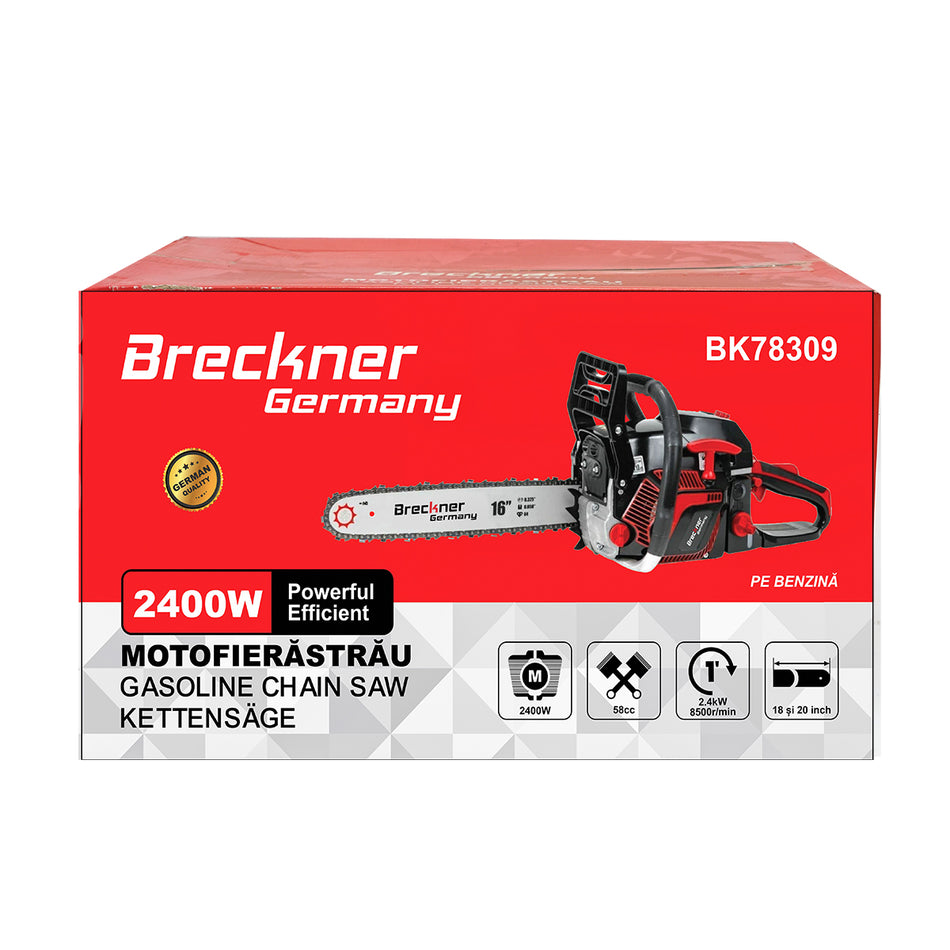 Motoferastrau, 1 Cilindru, 2.4kw, 8500rpm. 58cc. Cu Lama 18/20 Inch