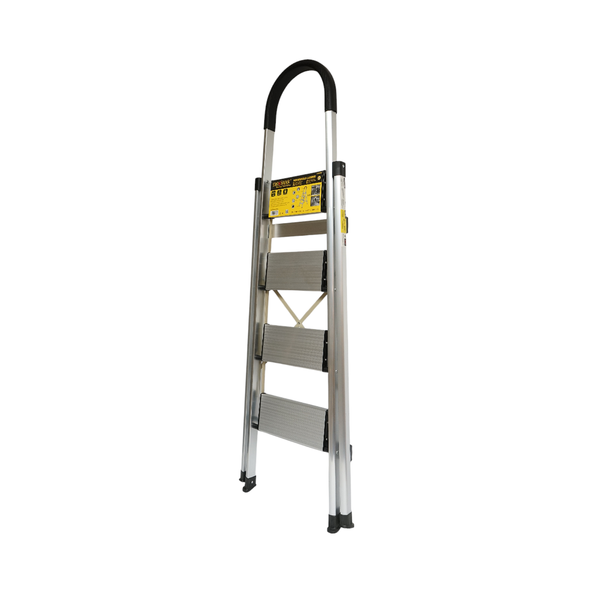 Scara Aluminiu Pliabila, 4 Trepte Antiderapante, Inaltime 143cm,150kg