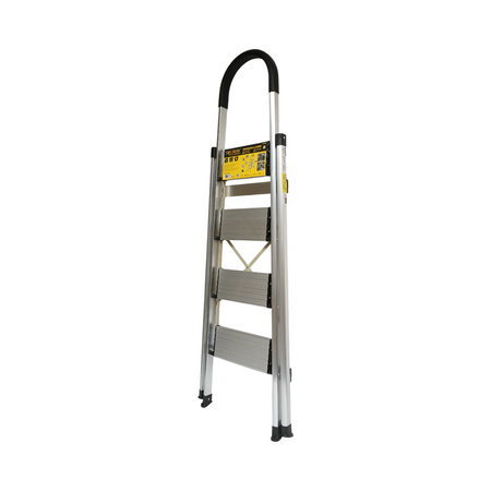 Scara Aluminiu Pliabila, 4 Trepte Antiderapante, Inaltime 143cm,150kg