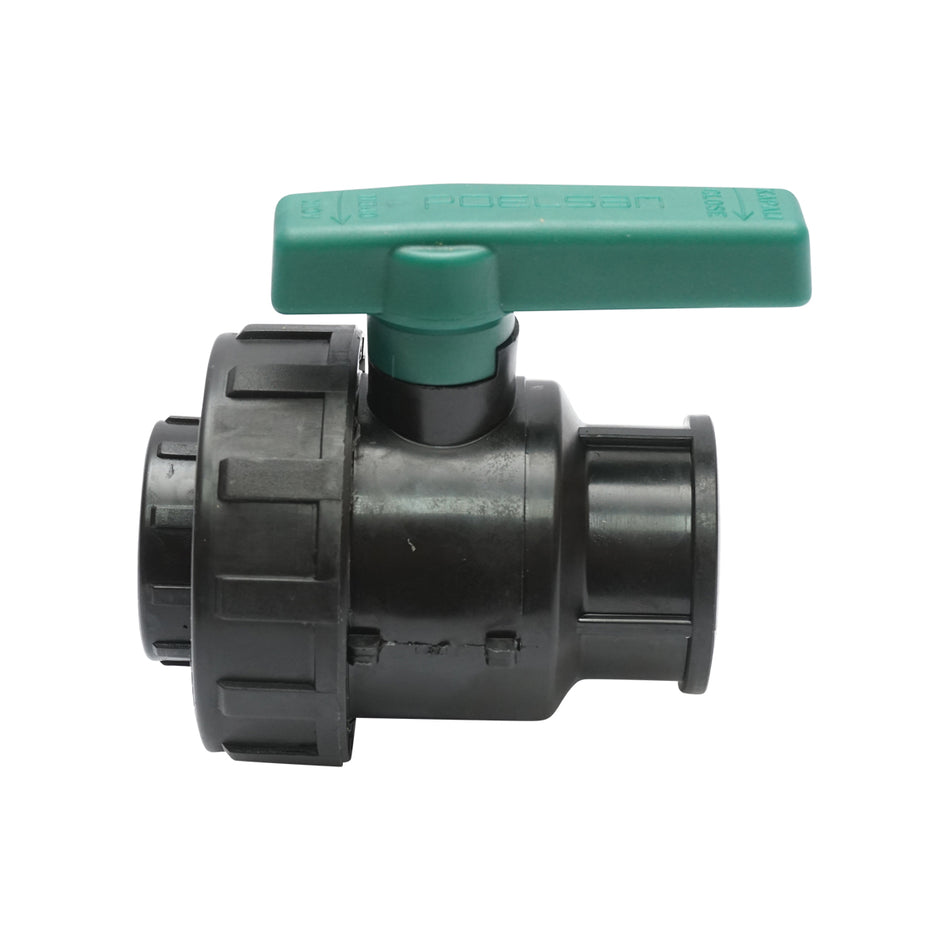 Robinet cu bilă cu filet interior 1/4 × 1 1/4 din PP-H PN10 DISLU91