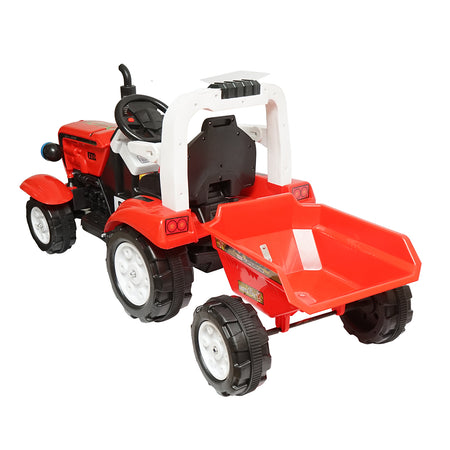 Tractor Electric Cu Remorca, Si Baterie Pentru Copii, Jucarie