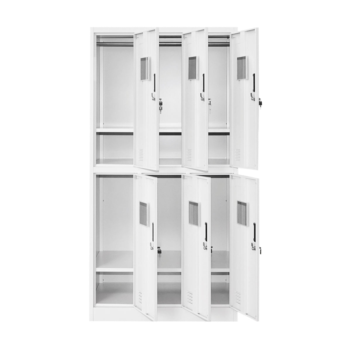 Dulap Metalic Vestiar Cusetat 3x2 Cu 6 Usi