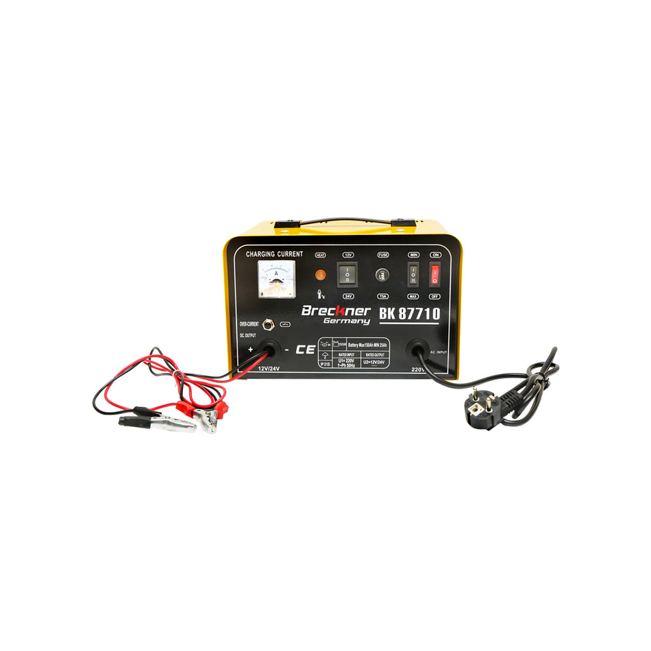 Redresor încărcător pentru baterie auto 12 V / 24 V cu 20 A, alimentare 220 V Breckner Germany BK87710