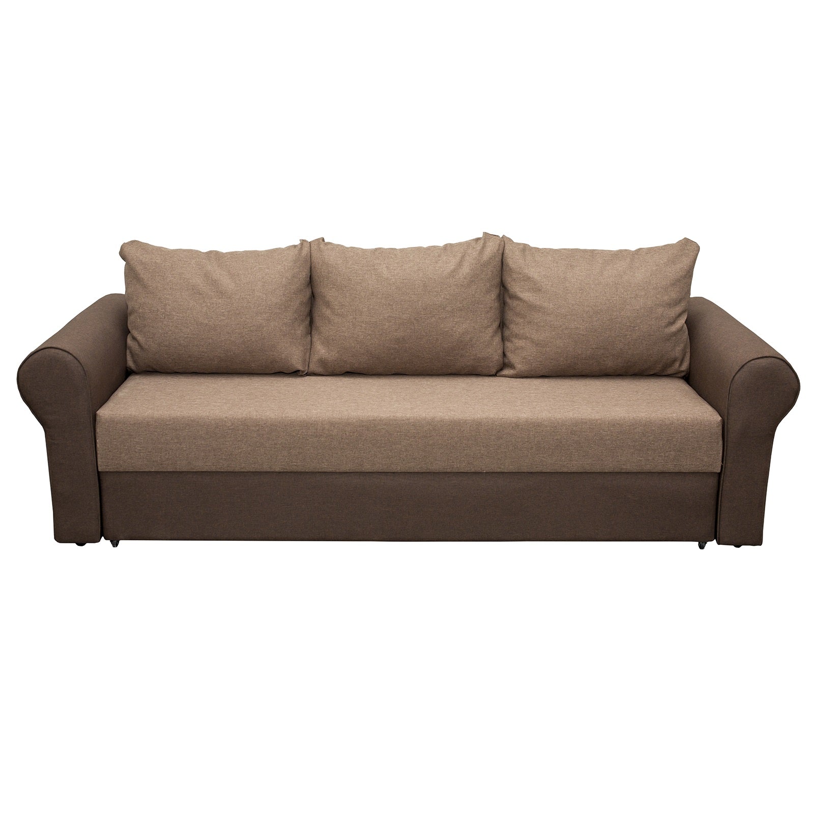 Canapea Extensibila 2 Locuri, Gri Inchis/maro, 193x47x160cm