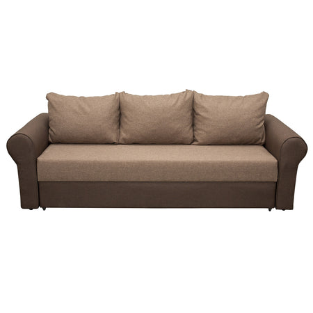 Canapea Extensibila 2 Locuri, Gri Inchis/maro, 193x47x160cm