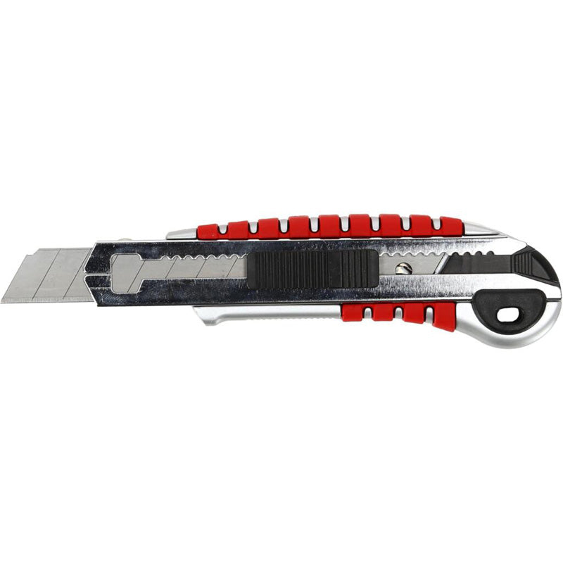 Cutter plastic cauciucat cu buton de blocare, 18 mm × 5 PROLINE 30036