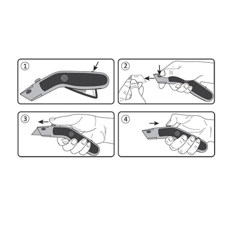 Cutter metalic instant cu lamă retractabilă 62 mm x 4 PROLINE 30311