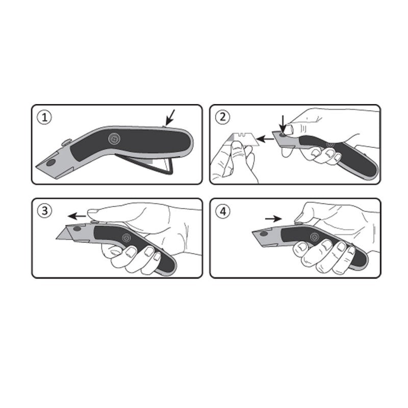 Cutter metalic instant cu lamă retractabilă 62 mm x 4 PROLINE 30311