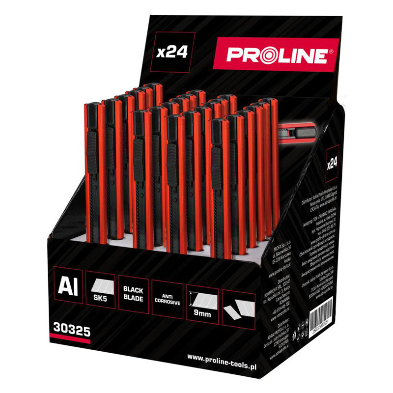 Cutter aluminiu cu lamă SK5 și blocare, 9 mm PROLINE 30325
