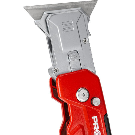 Cutter metalic pliabil cu lamă 60 mm, 3 poziții, carcasă ergonomic, PROLINE 30327