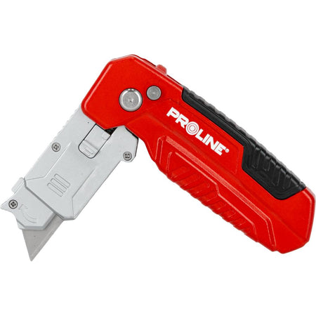 Cutter metalic pliabil cu lamă 60 mm, 3 poziții, carcasă ergonomic, PROLINE 30327