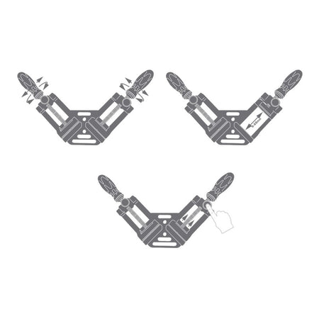 Presă unghiulară de colț 68 mm, mâner antiderapant, aluminiu, PROLINE 31383