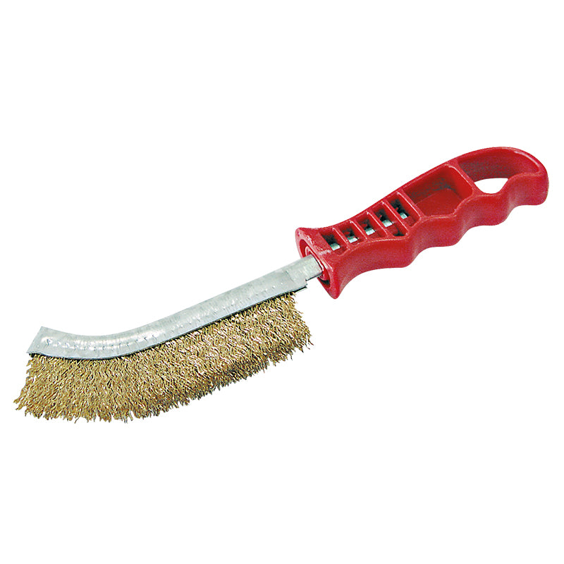 Perie sârmă de alamă cu mâner plastic pentru curățare MEGA 32004
