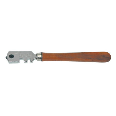 Cutter pentru sticlă cu 6 rotițe, mâner din lemn, Proline 32206