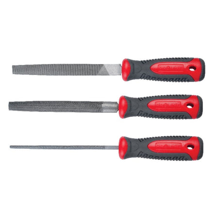 Set pile metal cu mâner bimaterial 200 mm, 3 piese PROLINE 32255
