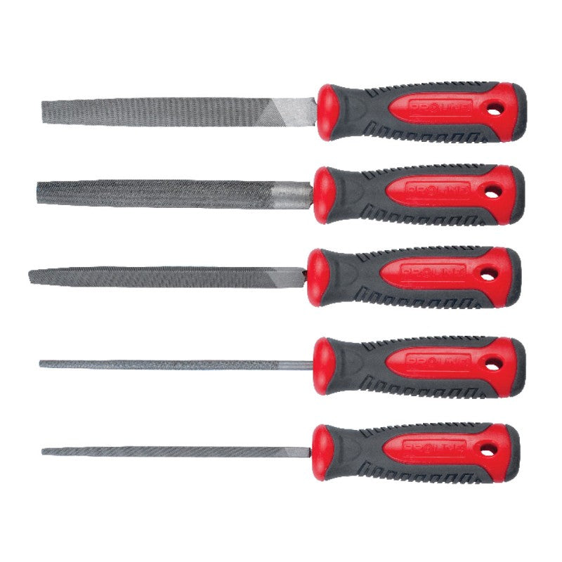 Set pile metal cu mâner bimaterial 200 mm, 5 piese, Proline 32265