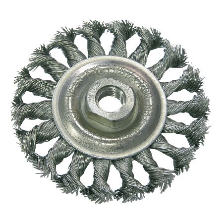 Perie sârmă împletită tip circular cu filet M14 PROLINE